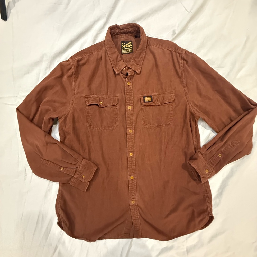 Superdry Men's Brown Casual Shirt